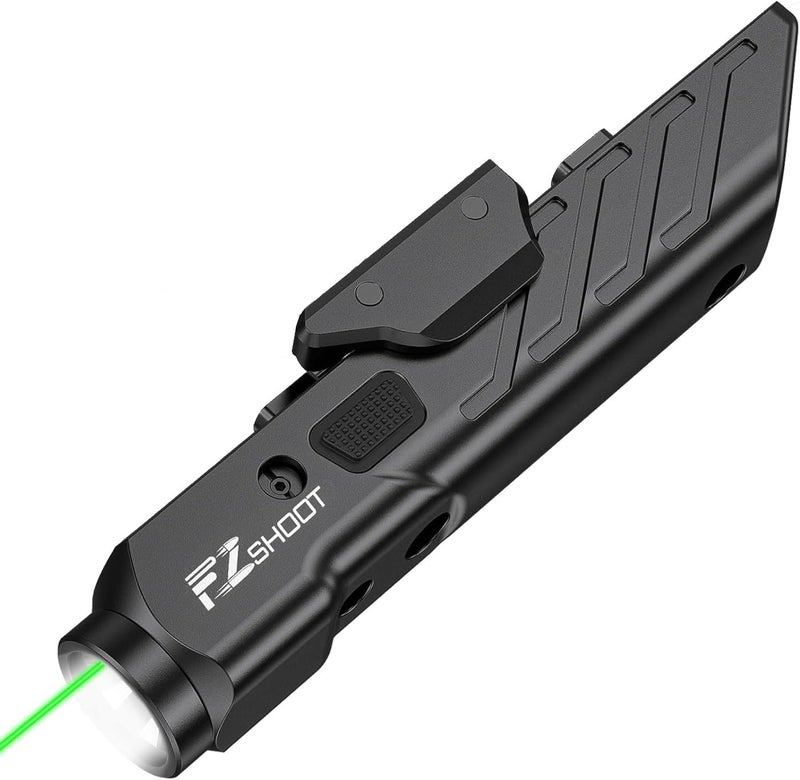EZshoot 1700 Lumens Tactical Laser Light Combo for Rifle with Magnetic Rechargeable Compatible with Picatinny and M-Rail, Rilfe Flashlight Green Laser Light Combo with Strobe Mode - Image 1